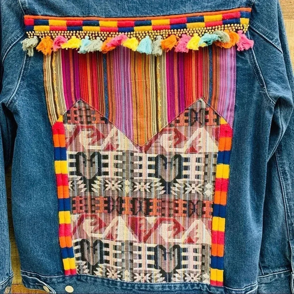 Honey Punch Huipil/Tassel Jean Jacket - Picture 2 of 8